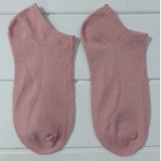 ✧YUKSHOPING✧ Kaos Kaki Fashion Wanita Pria Murah Kaus Motif Semata Kaoskaki Ankle Socks Pendek-POLOS PINK TUA