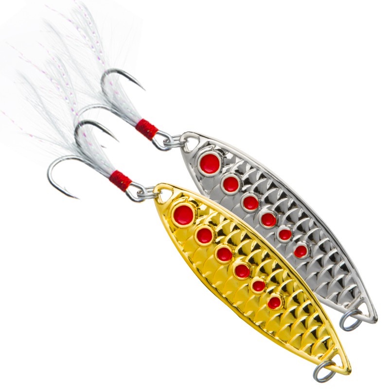 Umpan Pancing Sendok Spinner Bahan Metal Motif Sisik Ikan