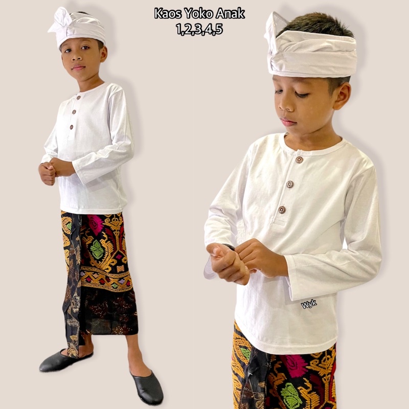 Baju Kaos Yoko Anak/Baju Kaos Anak/Baju Bali/Pakaian Adat Anak