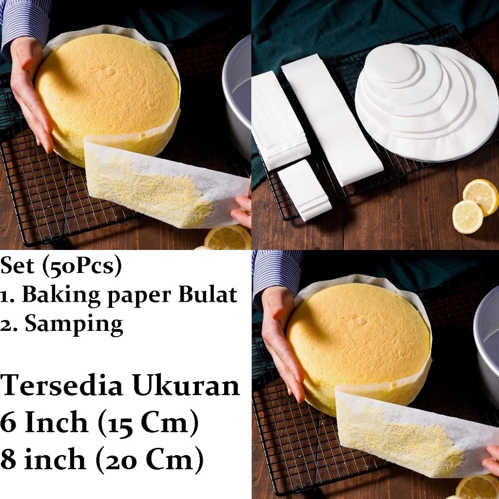 Baking Paper Kertas Bapao Kue Bulat Baking Paper 4 6 8 Inch Set