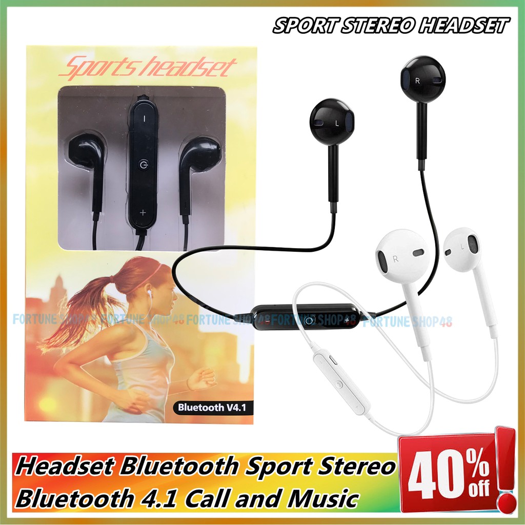 Headset Bluetooth Sport Music and Call 4.1