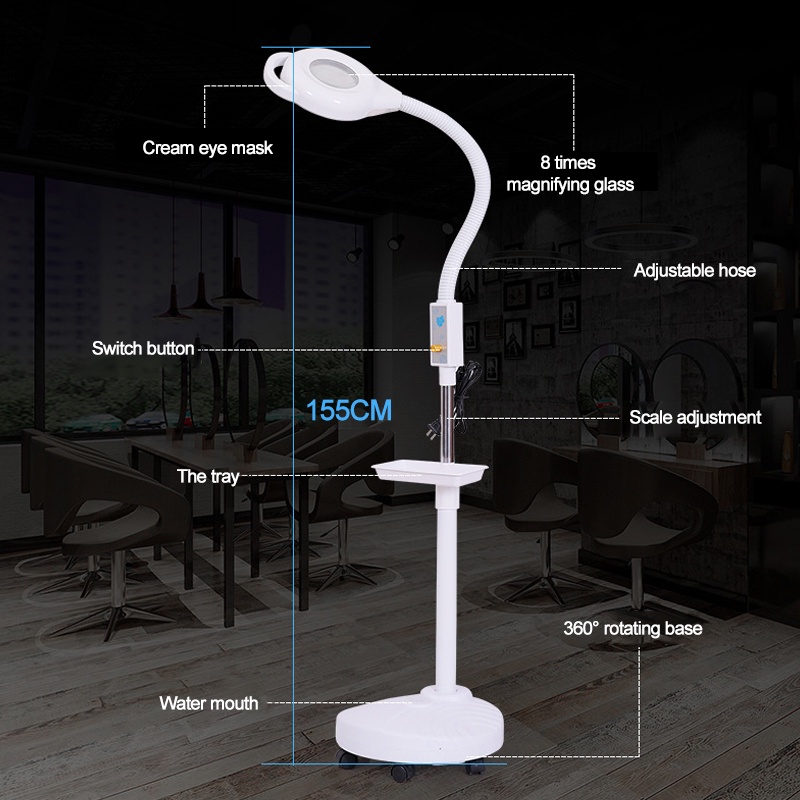 Salon Kecantikan Riasan Lampu LED Lampu Cahaya Dingin Kaca Pembesar Lampu Tato