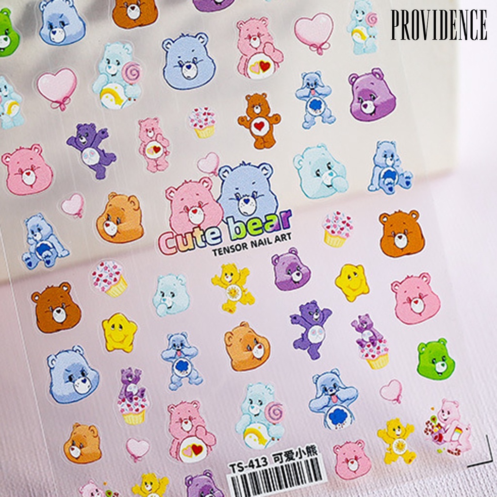 Providence Nail Embossed Decals Bear Shape 5D Effect Ultra Thin Japanese 5D Thin Tough Nail Stickers for Women