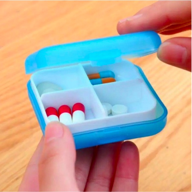 Pill Box Kotak Obat Mini Box Perhiasan Mini Medicine Mini Serbaguna Storage Box