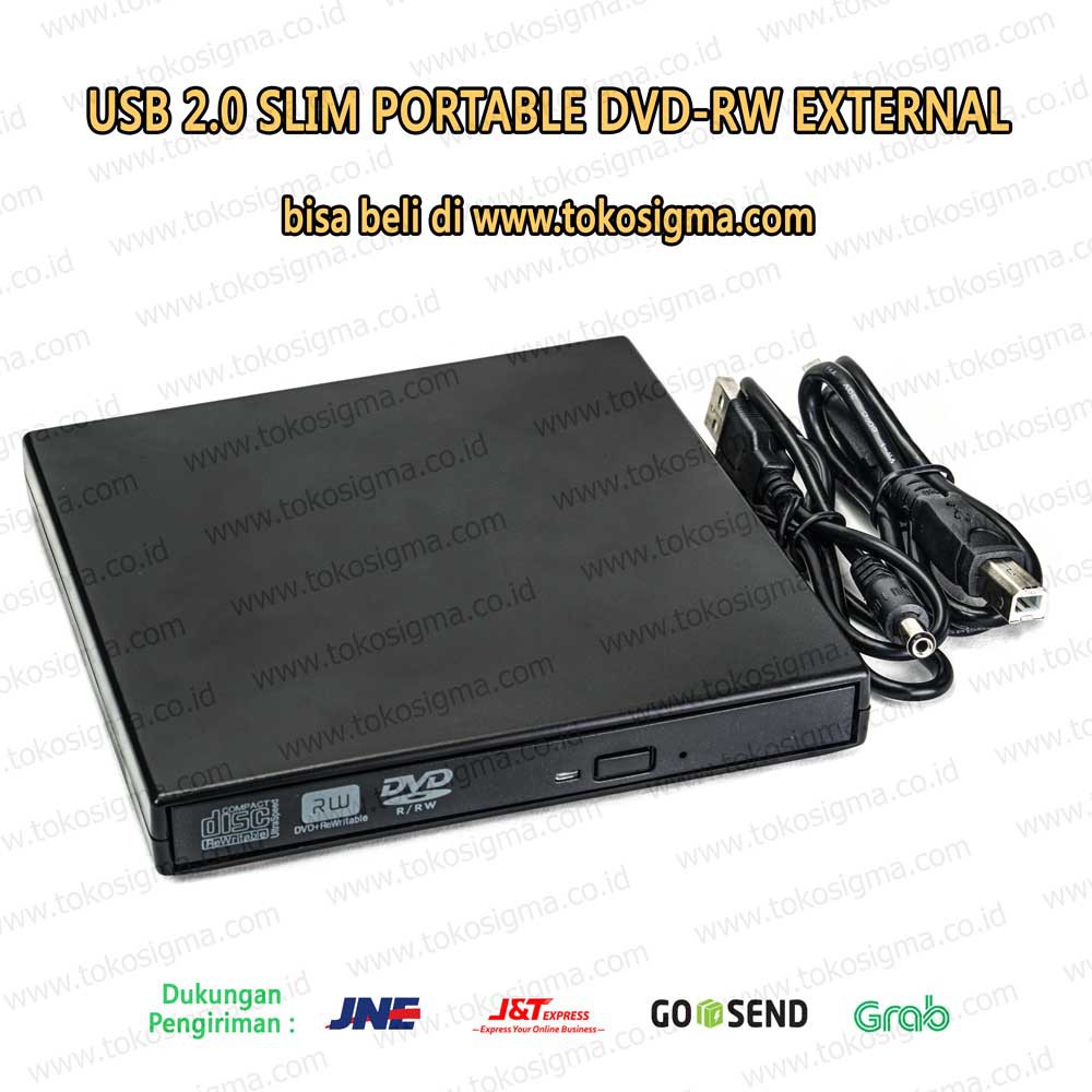 DVD-RW External Optical Drive USB 2.0 Slim Portable Writer Burner