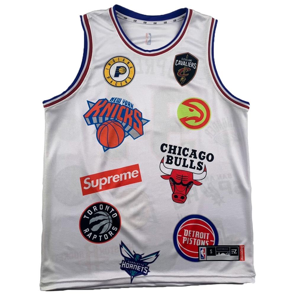 JERSEY SUPREME #94 PUTIH WHITE HYPEBEAST BAPE SWINGMAN BOLA BASKET NBA BAJU KAOS T-SHIRT TSHIRT ATAS