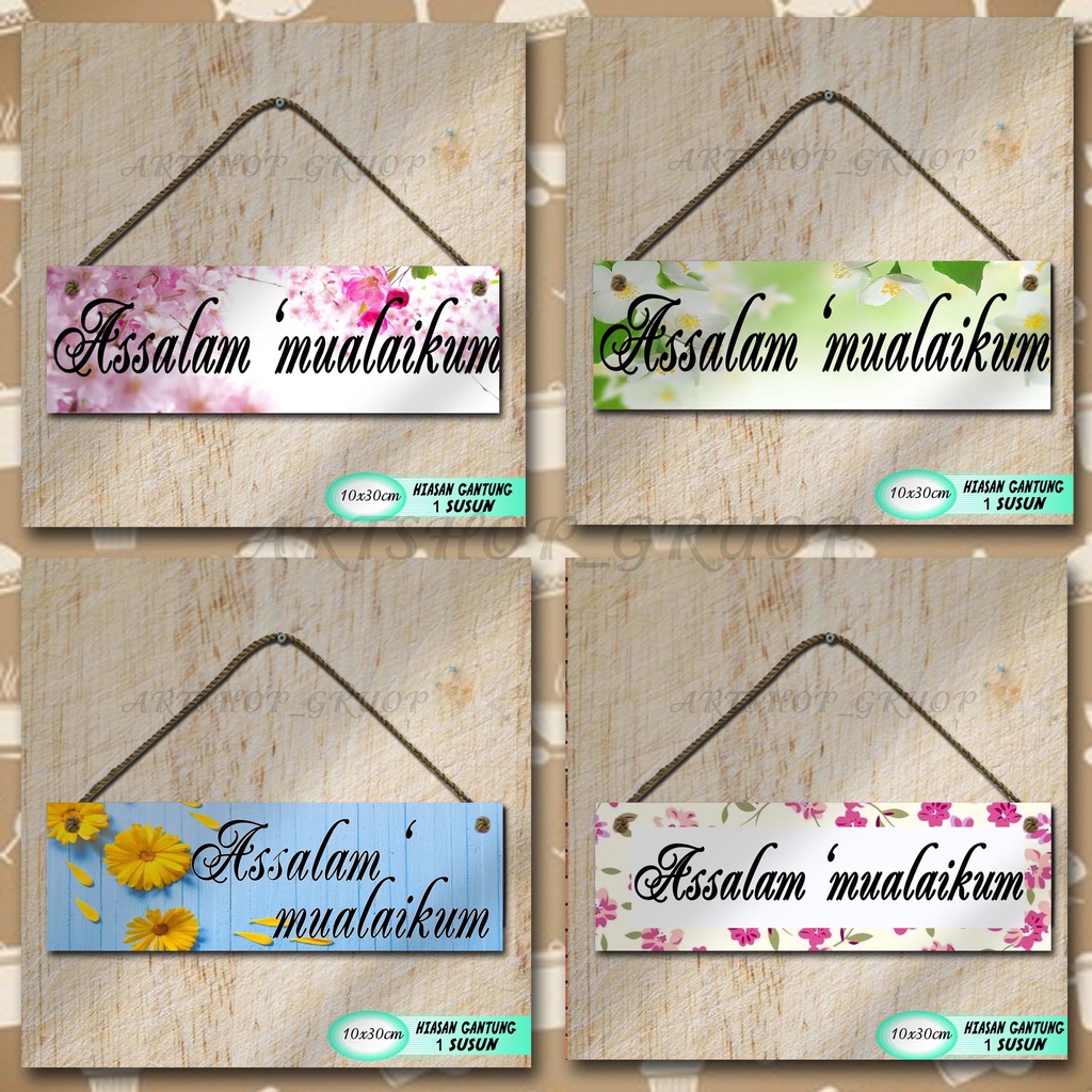 Hiasan pintu Hiasan dinding pajangan pintu shabby walldecor poster kayu. pajangan rumah dekorasi