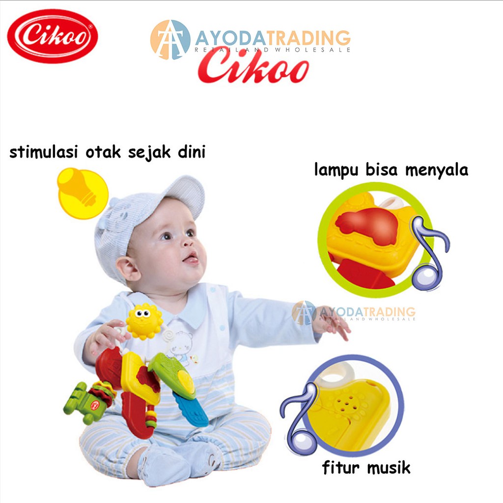 Cikoo Music Baby Teether Rattle Bayi Hadiah Kado