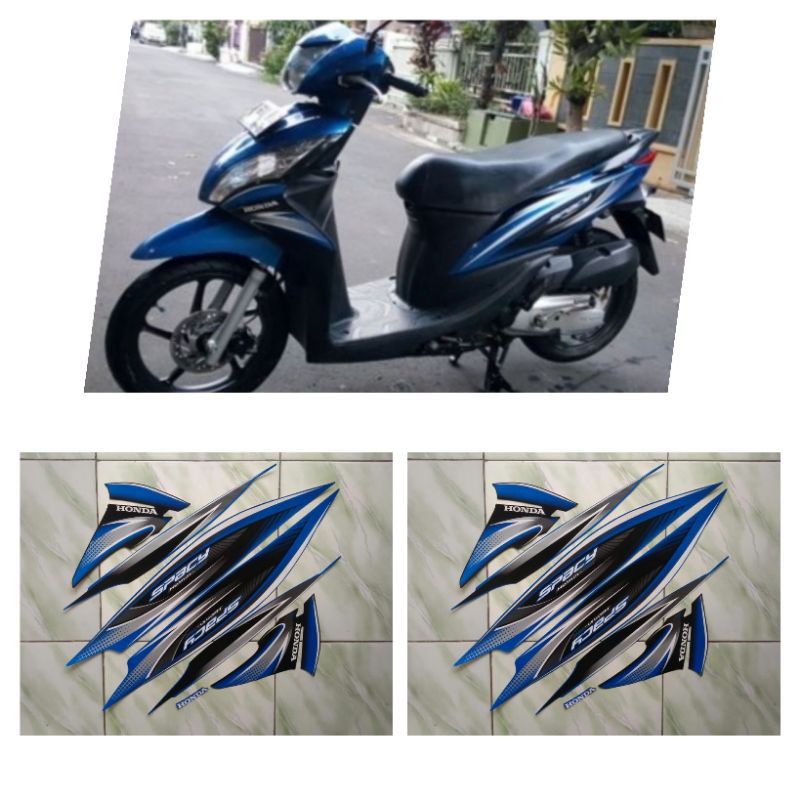 stiker striping list body honda spacy 2012 biru