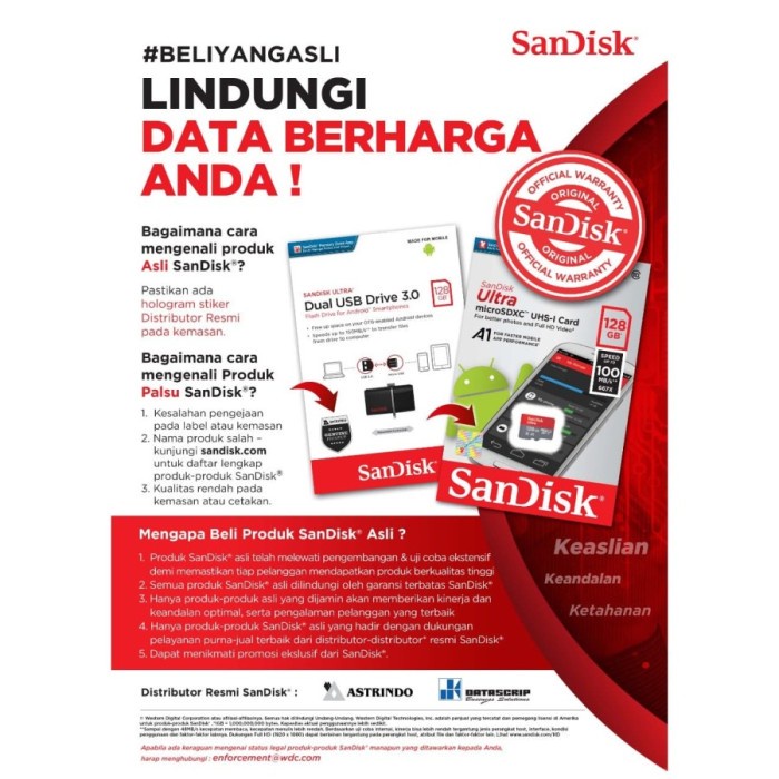 Sandisk OTG USB Type-C Ultra dual drive GO 32GB 64GB 128GB 256GB Resmi