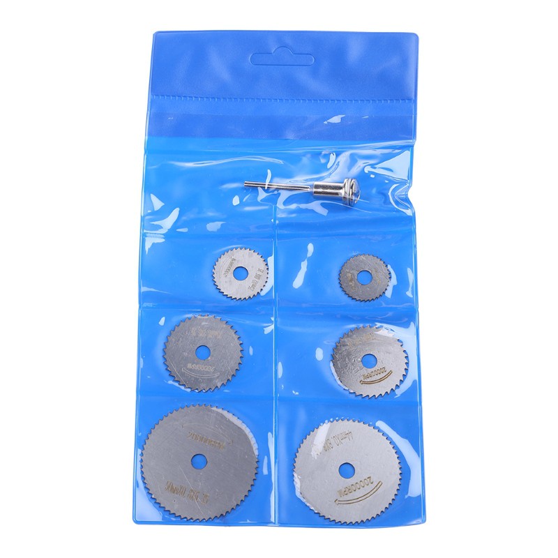 CRE  7pcs/set Mini High Speed Steel Saw Web Circular Rotary Cutting Blade Wheel Discs Mandrel Electric Grinding Accessories