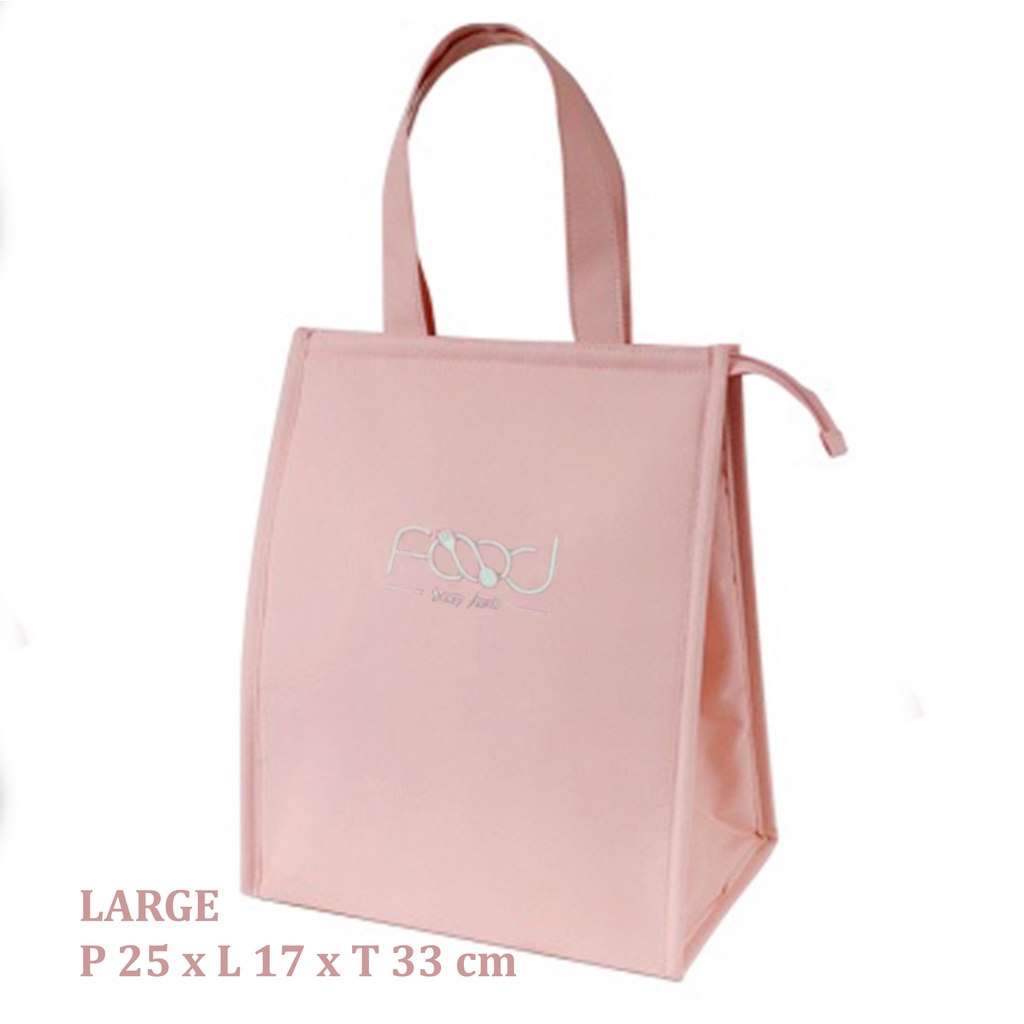 FOOD Tas Lunch Tote Bag Food Box Foil Lunch Box Tas Bekal makan siang Cooler bag makanan tas multi-tujuan