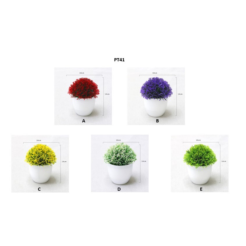 MOGYMOGY PT41 Pot Tanaman Hias Bunga Hias Plastik Ornamen Pot Bongsai Artificial Flower Decoration