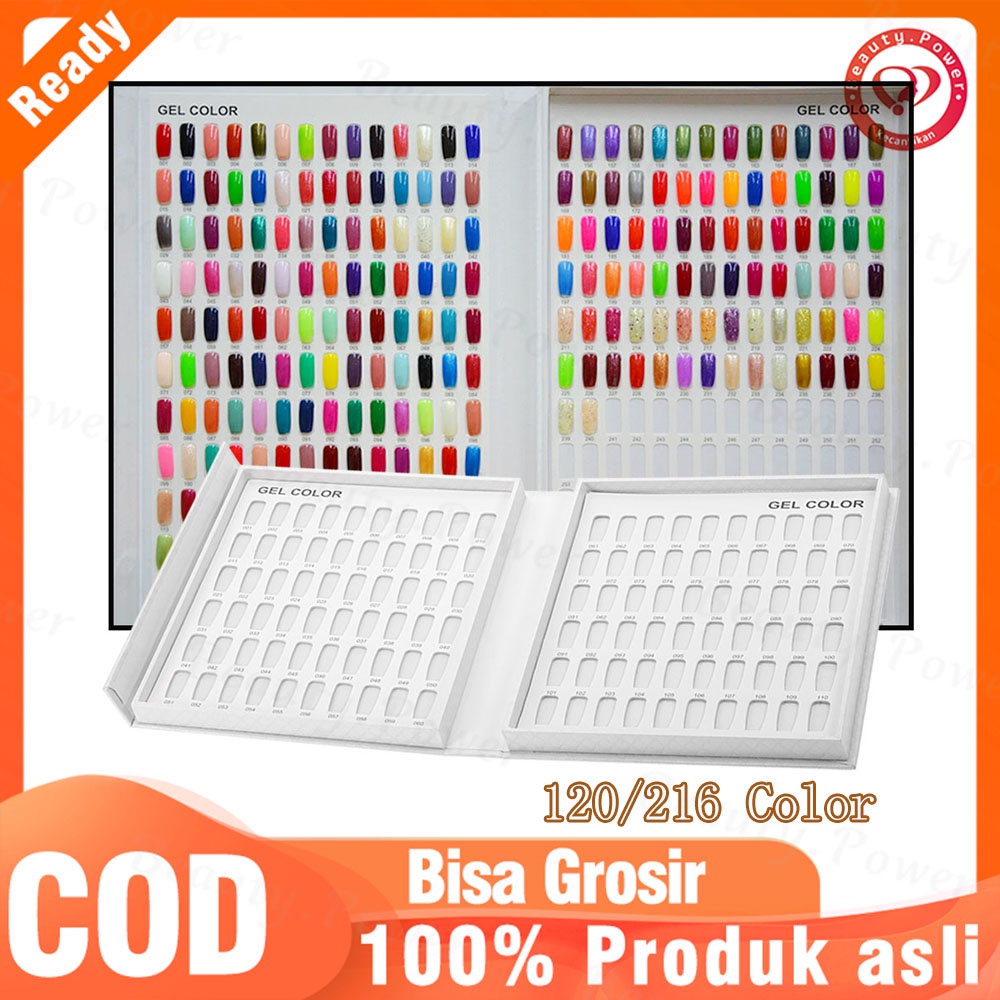 Nail display color book 120/216 color book color chart- buku kutek