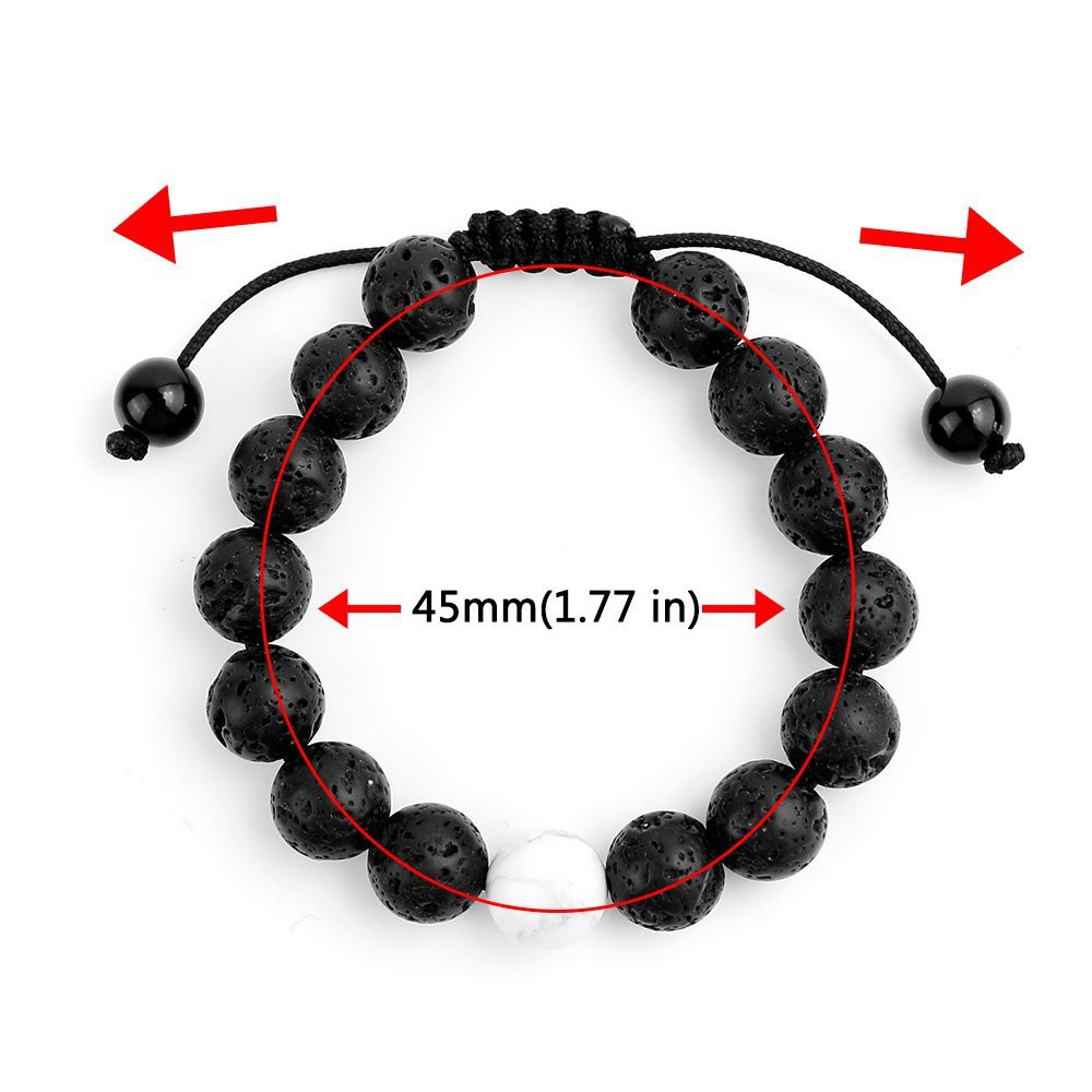 Gelang Meditasi Energi Lava Hitam Shambala