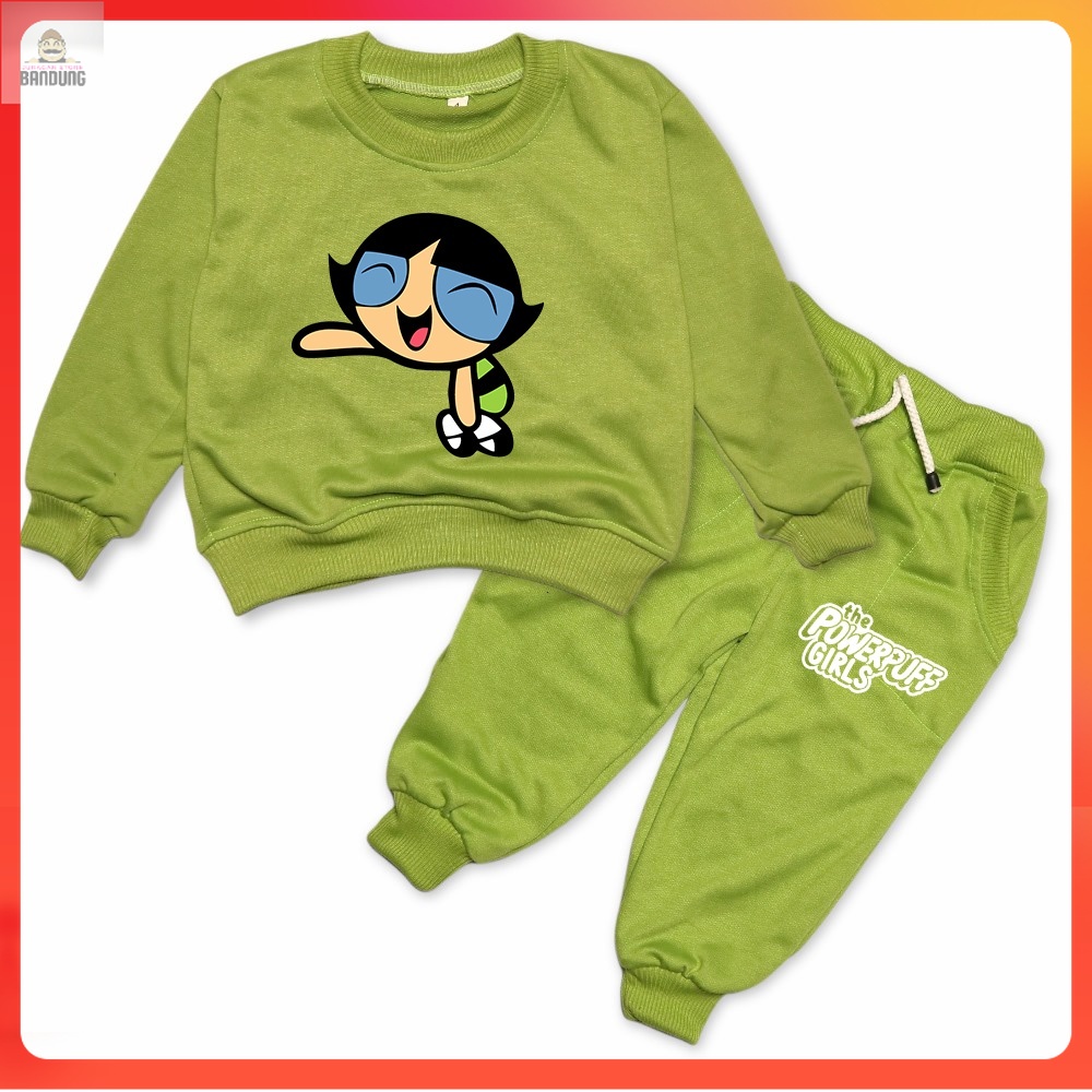 BARANGSAE - Setelan Anak Jogger Powerpuff Girls 05 - Baju Setelan Anak Powerpuff Girls 05 - Setelan 