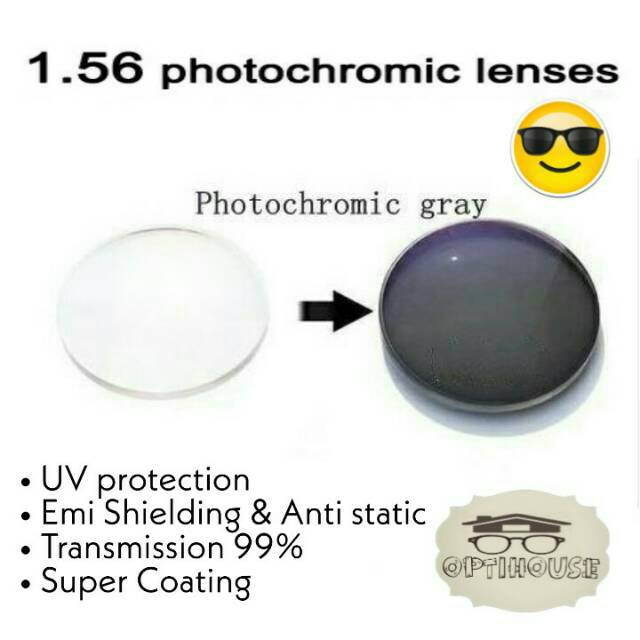 Lensa photochromic Berubah Warna SV 1.56 Photochromic bisa untuk normal atau minus