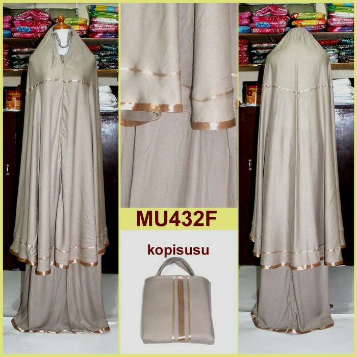 MUKENA BAHAN KATUN BALI POLOS UKURAN DEWASA