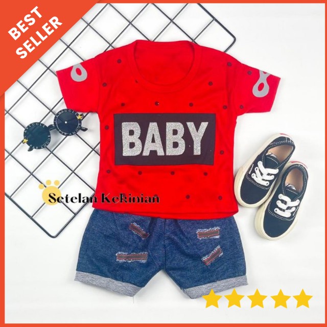 Setelan Baby Cowok 3-18bulan SNI Baju Bayi Laki Laki Kasual tas Set Baby Boy 1thn Keren Trendy COD