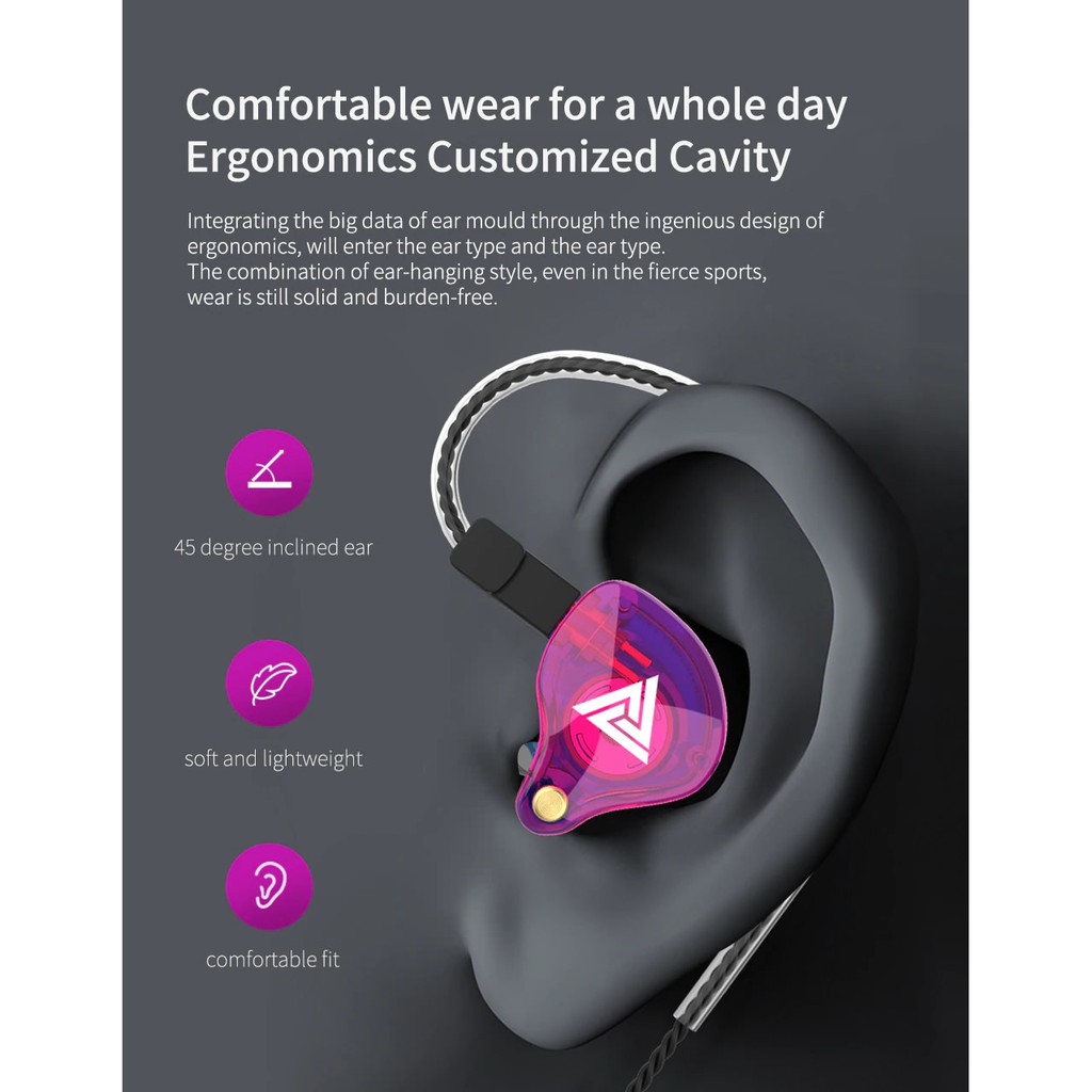 QKZ-VK4 Earphone Hifi Dynamic Hi-Res Audio Headset