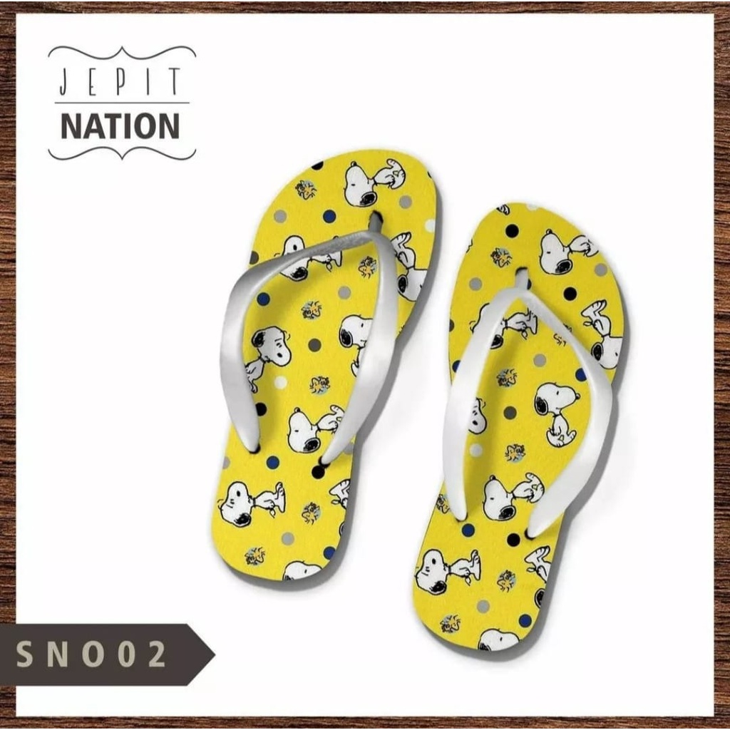 Sandal Jepit Wanita Motif Kartun Dalmation