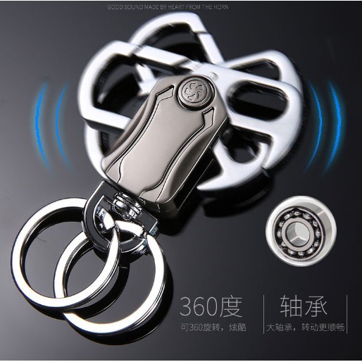 Gantungan Kunci Stainless 3 in 1 Keychain Bottle Opener Alat Buka Botol and SPINNER