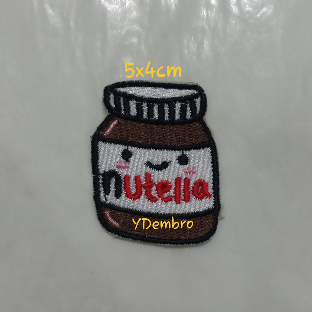 Patch Bordir Karakter Nutella Cup