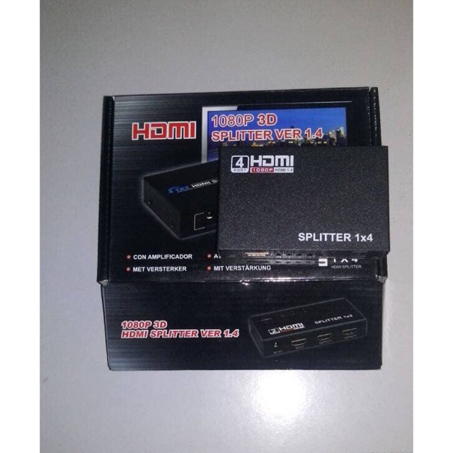 HDMI Splitter 4Port ( INPUT 1 PC OUTPUT  4 LAYAR MONITOR TAMPILAN SAMA )