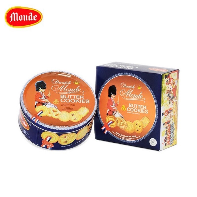 MONDE DANISH BUTTER COOKIES KALENG KECIL 454 Gr 454Gr Gram