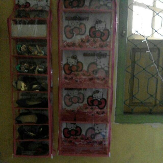 [set 3in1 Karakter] | Hbo Hso Hjo | Rak Sepatu Rak Tas Dan Gantungan Jilbab Karakter Full Resleting