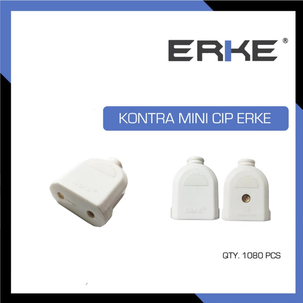 @30 Pcs (1 Kotak) ST-380 Erke CIP Kontra Steker Biasa Gepeng Mini CIP / Colokan