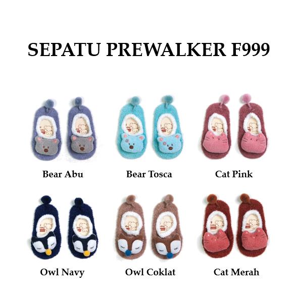 Grosir - F999 Kaos Kaki Korea Anak / Sepatu Prewalker / Kaos Kaki Bulu Lembut Motif Animal / Baby Socks