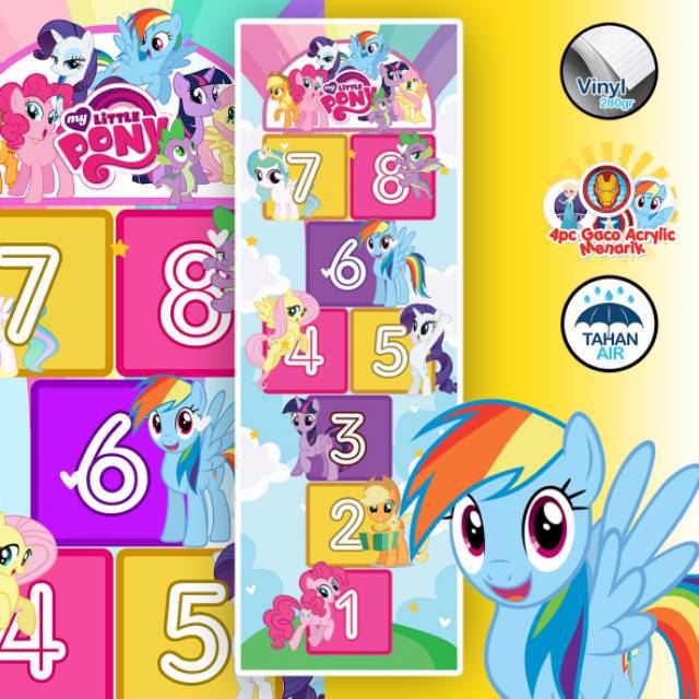 KARPET ENGKLEK I PLAY MAT MAINAN EDUKASI KARPET MAIN I HOPSCOTCH - LITLLE PONY
