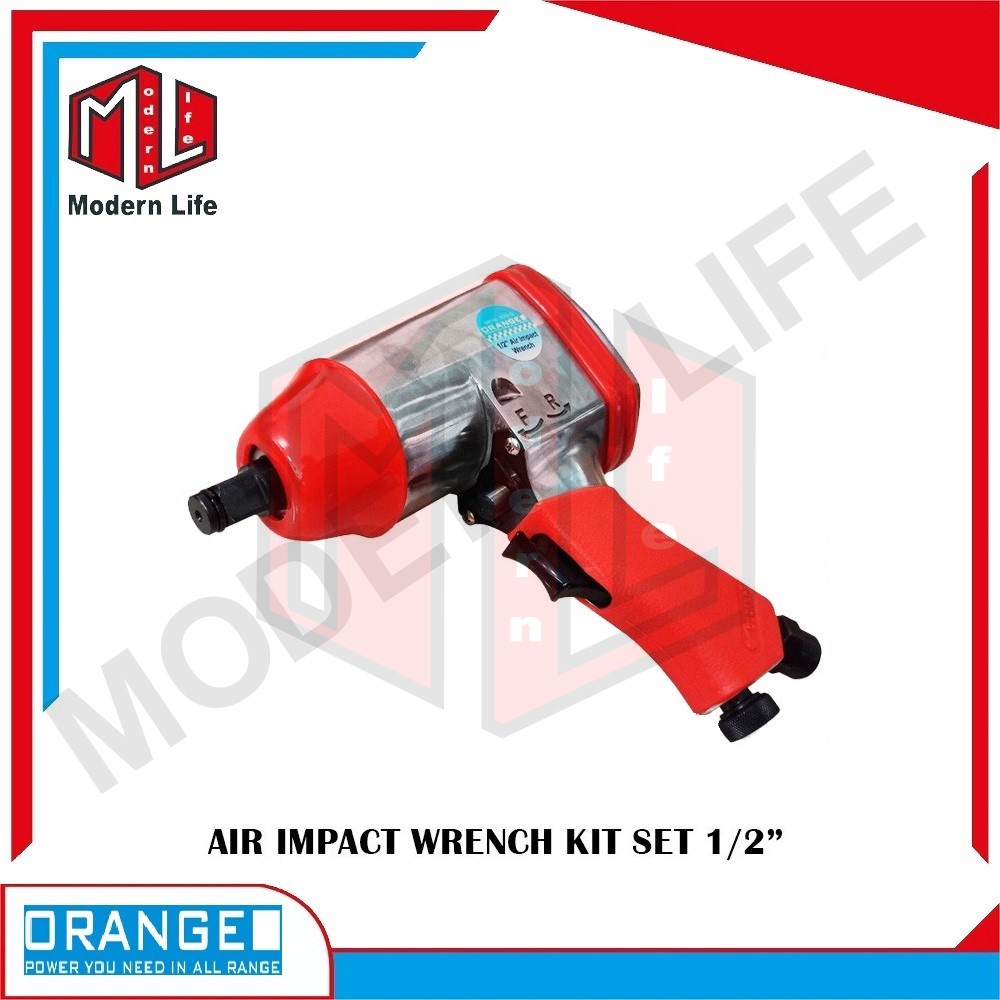 ORANGE Air Impact Wrench Kit 1/2 Inch Mesin Buka Baut Angin Kompresor