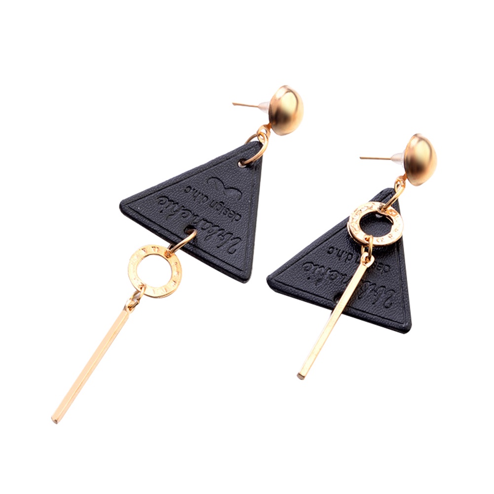 Hu Hu Hu Hu Hu Alat Bantu Pasang Kacamata♡ Anting Gantung Panjang Asimetris Bentuk Segitiga Untuk Wanita