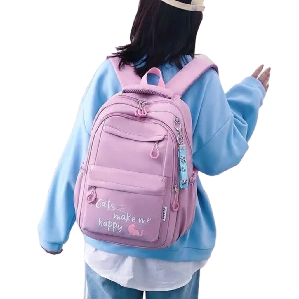 tas sekolah anak perempuan backpack sekolah anak tk sd smp sma kuliah Tas Ransel Anak Cats Girl