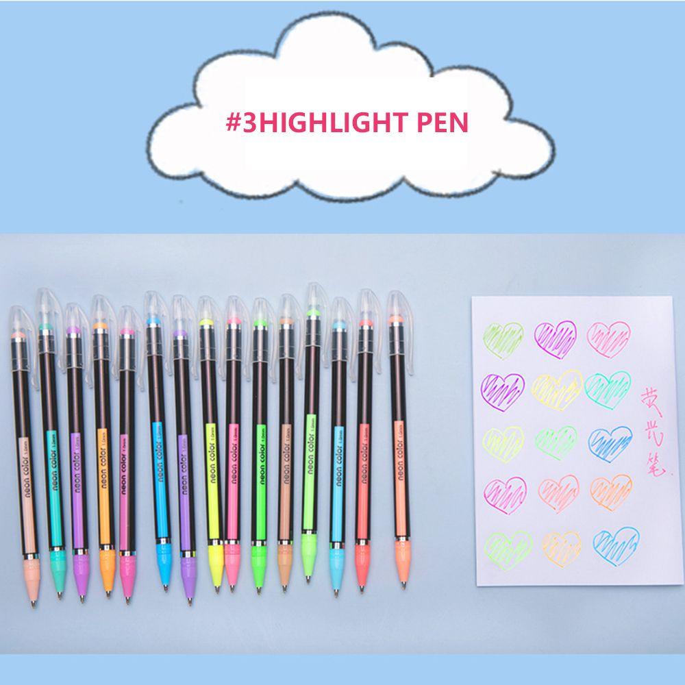 Mxbeauty Glitter Gel Pulpen Set Anak Rollerball Kantor Sekolah Perlengkapan Alat Tulis Flash Marker Pen Flash Stabilo Berwarna Penandatanganan Pulpen