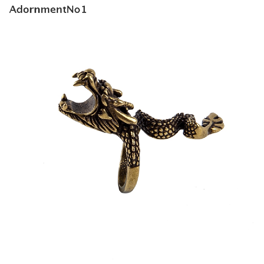 (AdornmentNo1) Cincin Holder Rokok Adjustable Motif Naga Punk Bahan Perunggu