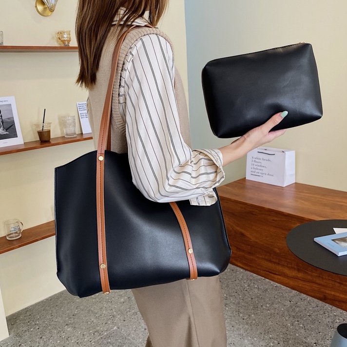 (2Pc Bisa 1Kg)GTBI998875176 New arrival !!! Tas Tote  Tas Wanita Import Premium+Wallet