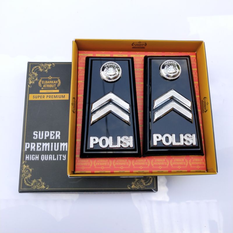 SATU PAKET HEMAT PANGKAT BRIPTU MONOGRAM KEWENANGAN POLRI / ATRIBUT POLRI / FUL AKRILIK GLOSY briptu polri pankat briptu PANGKAT POLISI BINTRARA