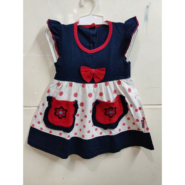 preloved dress anak perempuan polkadot
