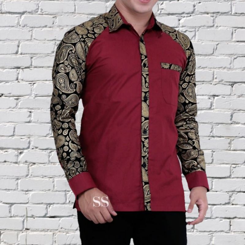 BAJU KOKO LENGAN PANJANG/BAJU KOKO/BAJU KOKO DEWASA/KOKO BATIK/KEMEJA BATIK KOMBINASI