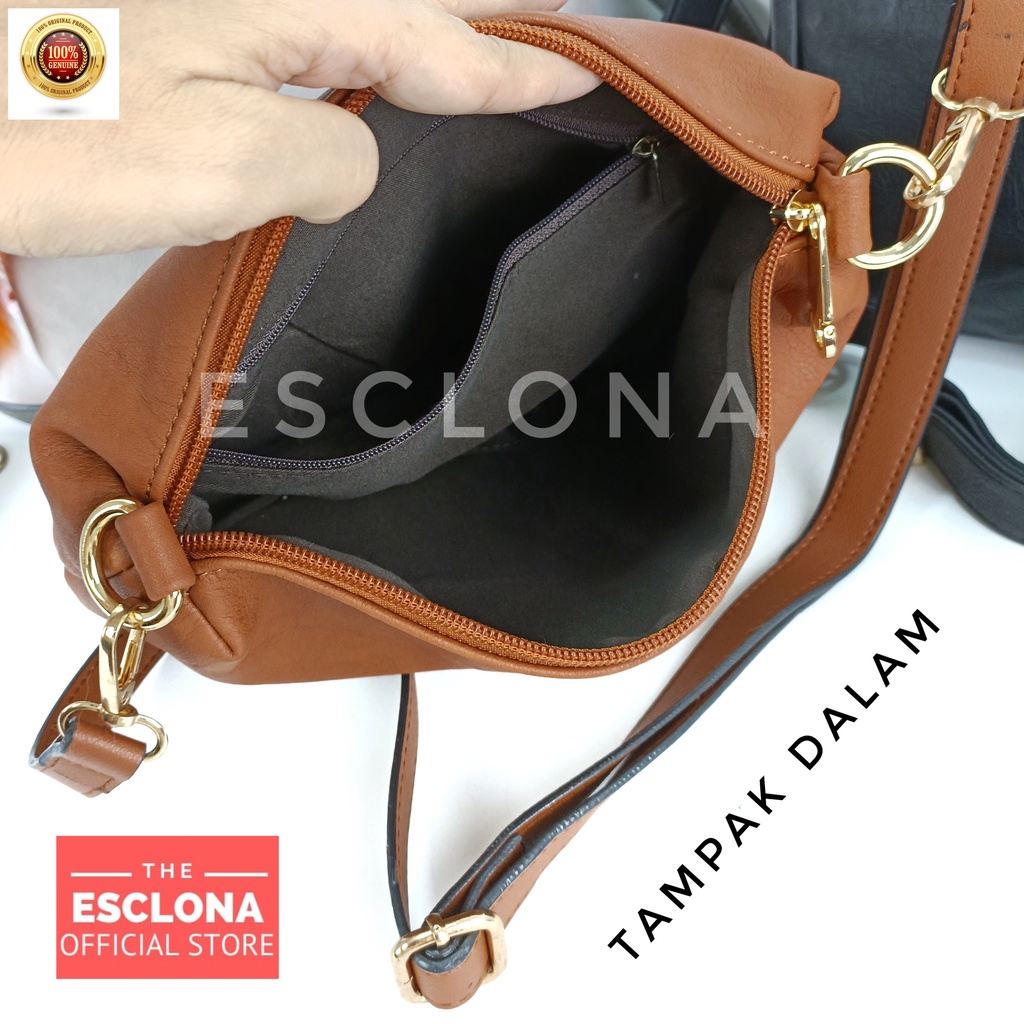 Tas wanita Import Batam Bag Esclona 001 Selempang Cewek Cantik Branded Grosir Fashion Murah Handbag Original Kantor Kerja Kuliah Pesta Premium Super Populer Terbaru Terlaris s2