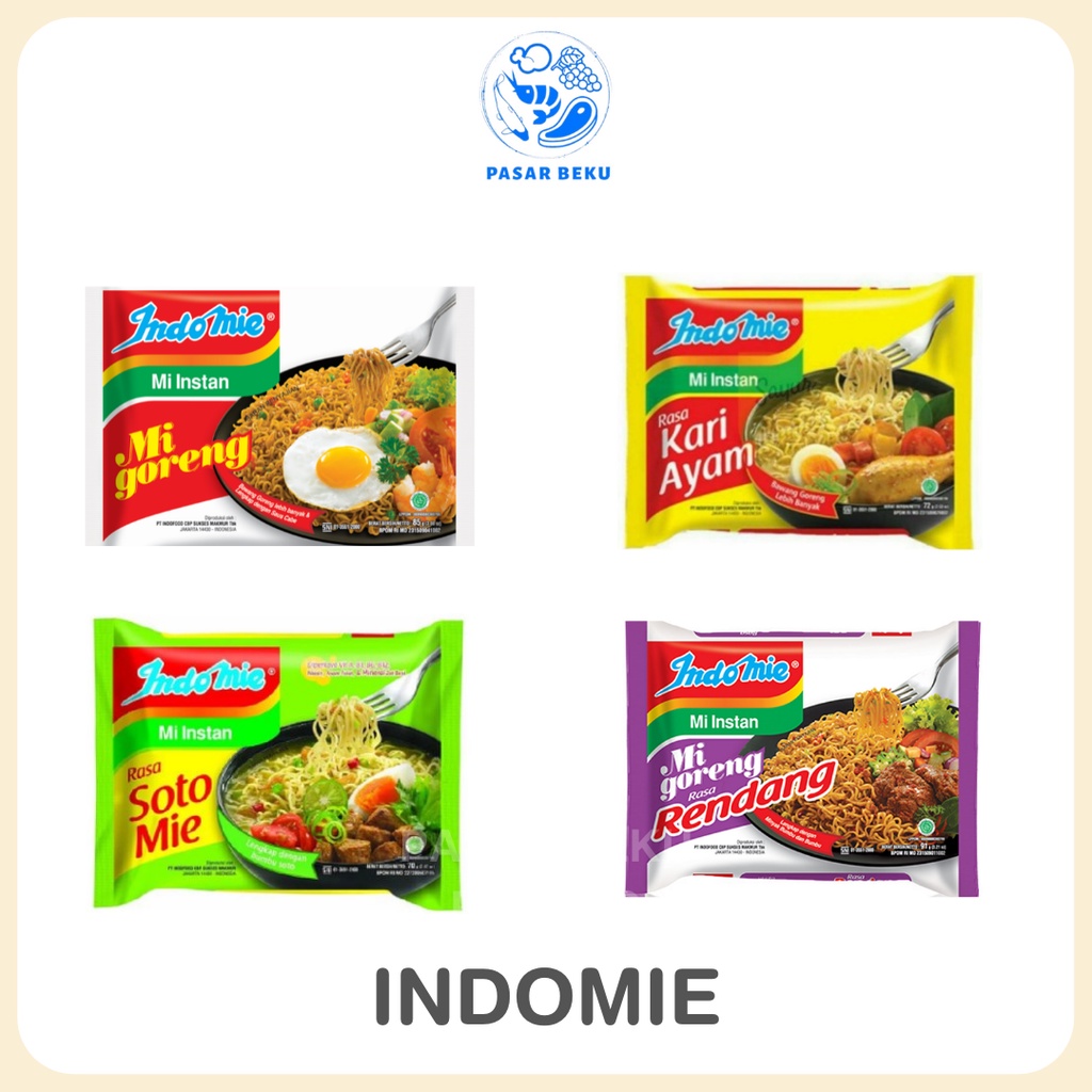 

Indomie Mie Instan Aneka Rasa Kari Ayam Goreng Soto Rendang Pasar Beku Padang