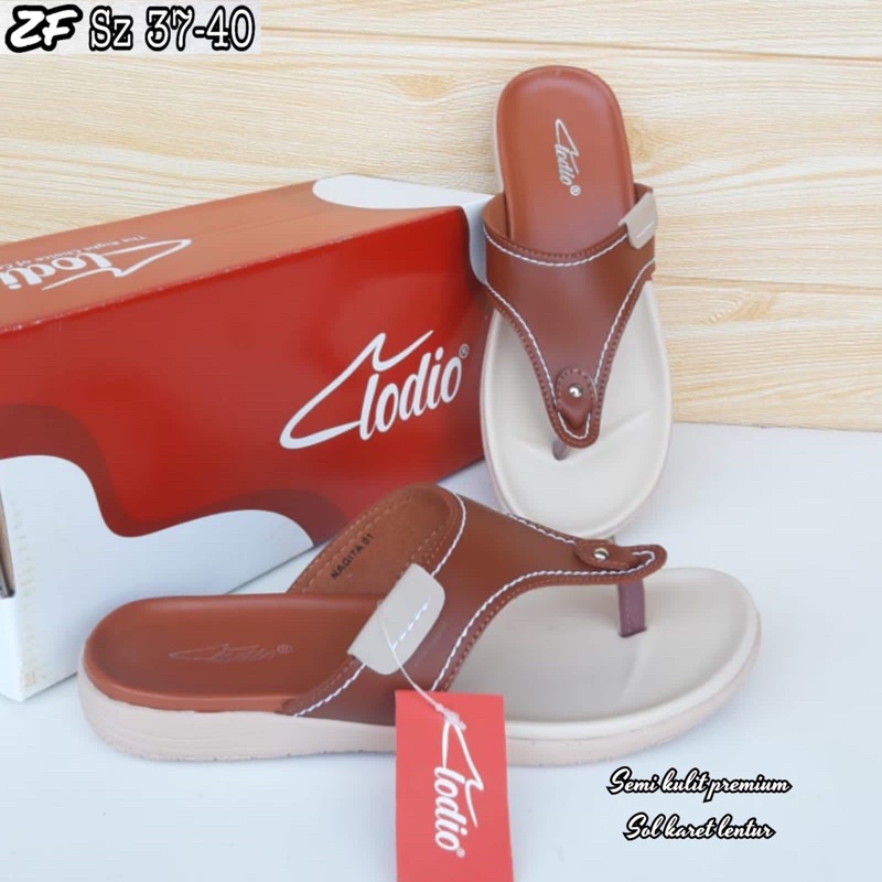 sandal jepit wanita semi kulit