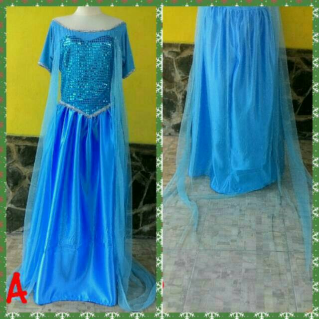 Elsa Frozen Dewasa (Sabrina) Baju Kostum Elza Frozen Dewasa