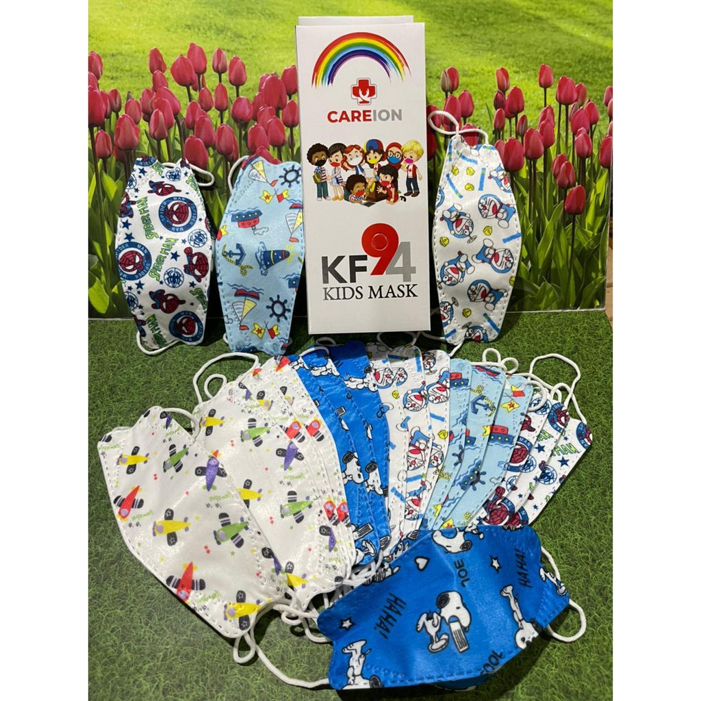 Rc [ Isi 1PCS] Masker KF94 Kids Motif Anak Earloop 4Ply  Disposable Mask Tali Kuping Model Evo Korea