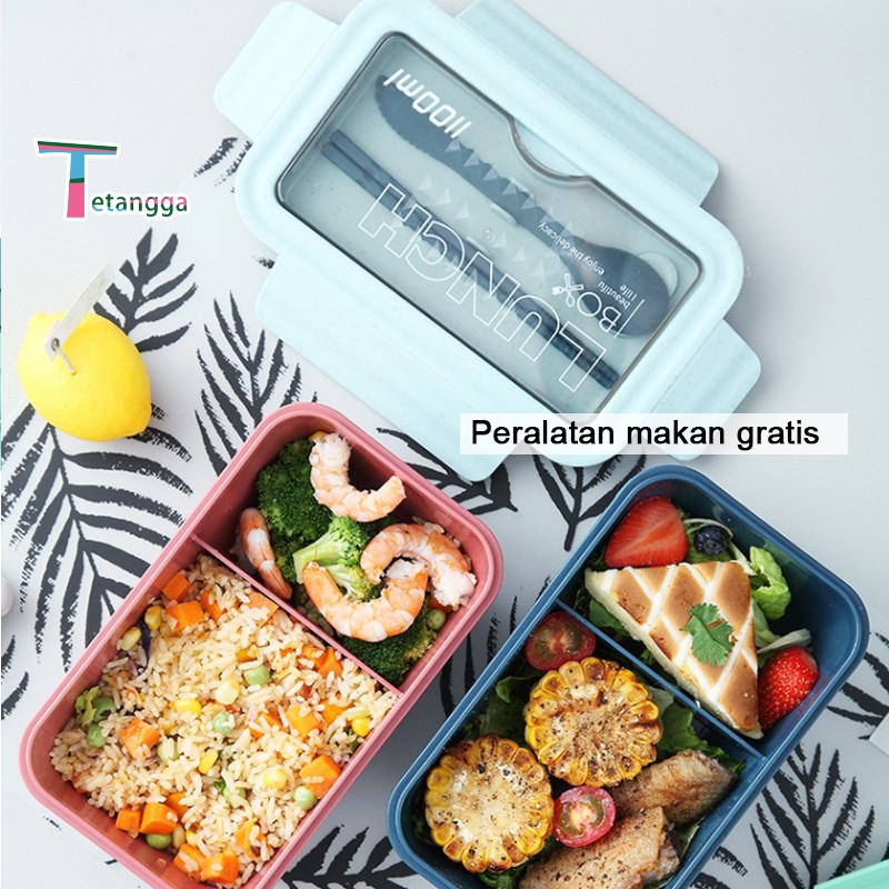 Kotak Makan Lunchbox Gandum Lunchbox Sekat / Kotak Bekal Makan Gandum Tetangga VS-36