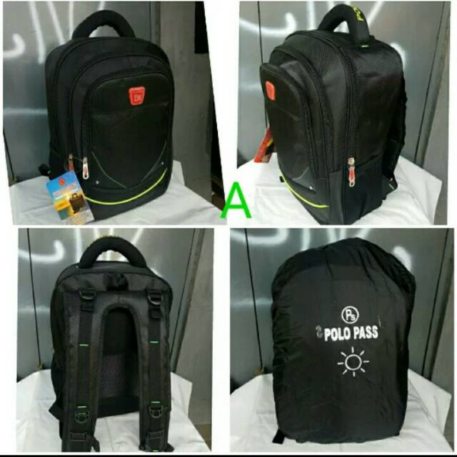 polo pass tas ransel pria tas laptop