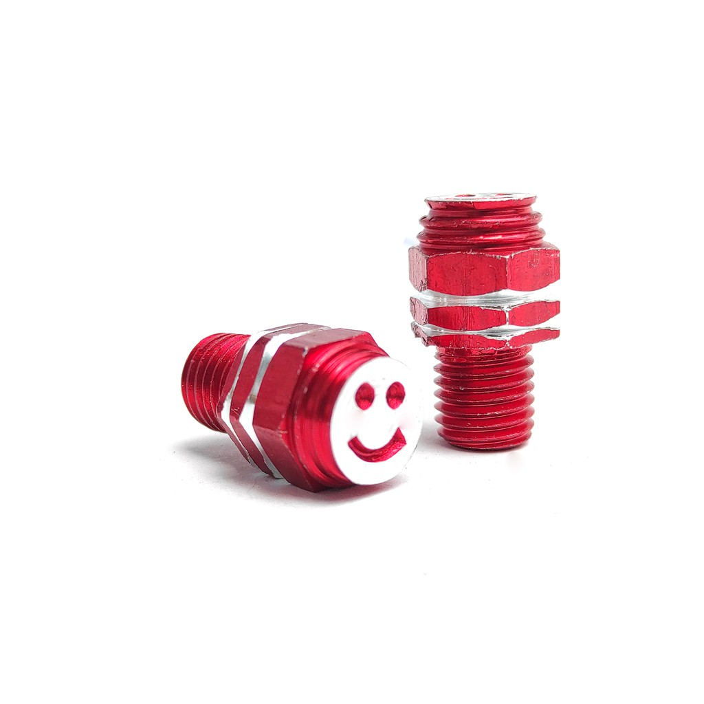 2 Pcs Baut Tutup Lubang Spion Motor Honda & Yamaha Baut Tutup Spion Smile Variasi-Merah